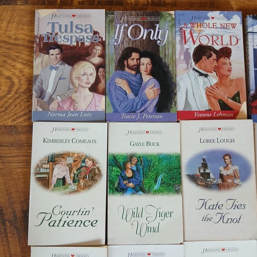 Heartsong Presents Lot Of 19 Paperback Inspirational Christian Romance Books Vtg
